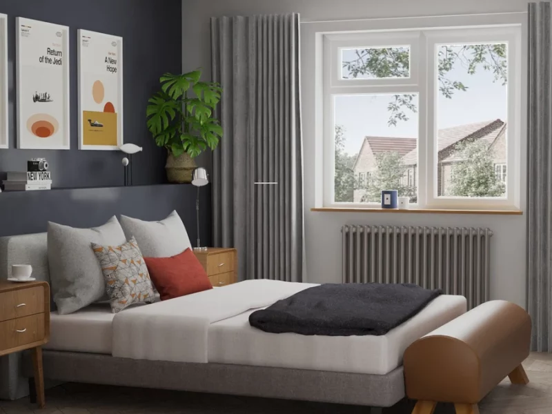 Modern Retro Bedroom 1
